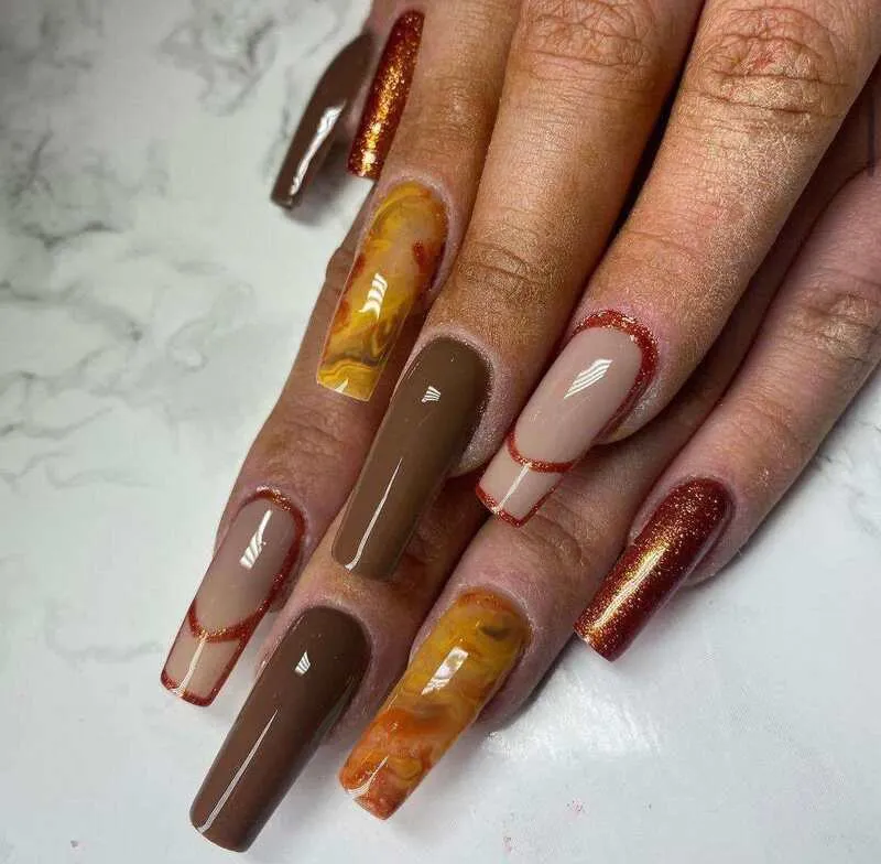 Nail art design by Ari at Beautano, Glasgow Southside